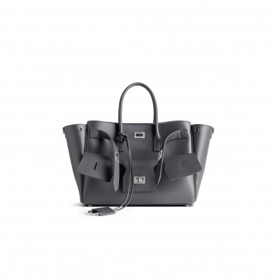 BALENCIAGA WOMEN'S BEL AIR CARRY ALL BAG SMALL IN GREY 8356892ABAW1239 (29.5*20.3*11.9cm)